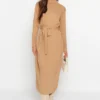 TRENDYOL MODEST Kleid - Beige - Shift -Deutschland Lady Echt Verkaufs-Shop 4 org zoom 235