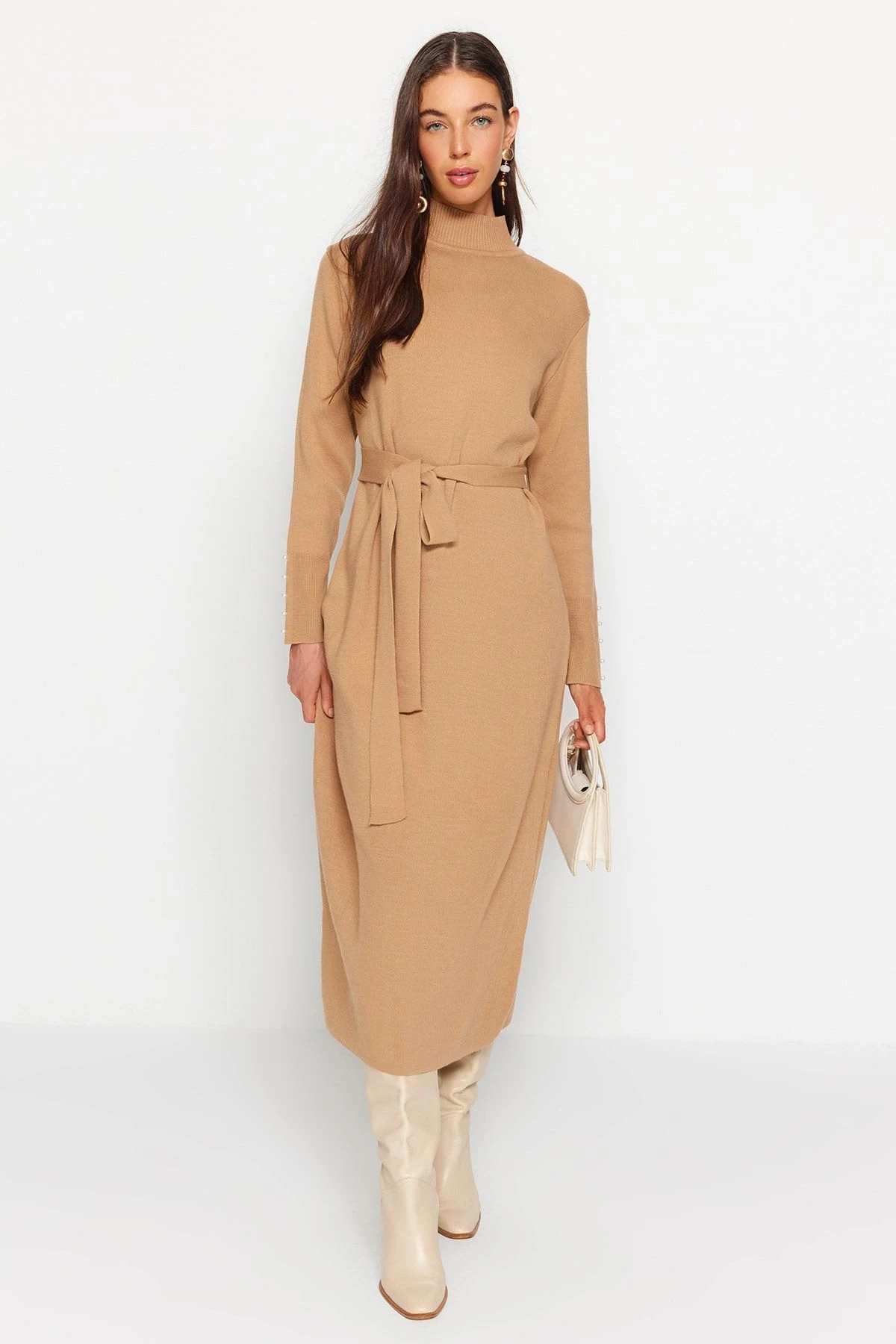 TRENDYOL MODEST Kleid - Beige - Shift 3 TRENDYOL MODEST Kleid - Beige - Shift