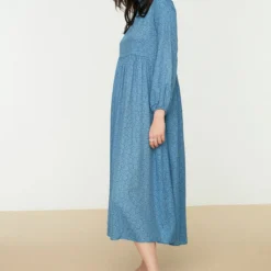 TRENDYOL MODEST Kleid - Blau - Basic Damen Kleider 94994758 -Deutschland Lady Echt Verkaufs-Shop 4 org zoom 25