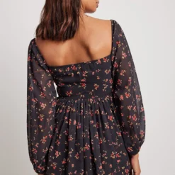 NA-KD Kleid - Schwarz - Smock-Kleid Damen Kleider 652774820 -Deutschland Lady Echt Verkaufs-Shop 4 org zoom 255