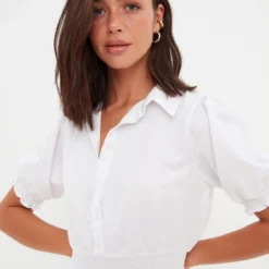 Trendyol Collection Kleid - Weiß - Skater Damen Kleider 211904522 -Deutschland Lady Echt Verkaufs-Shop 4 org zoom 268