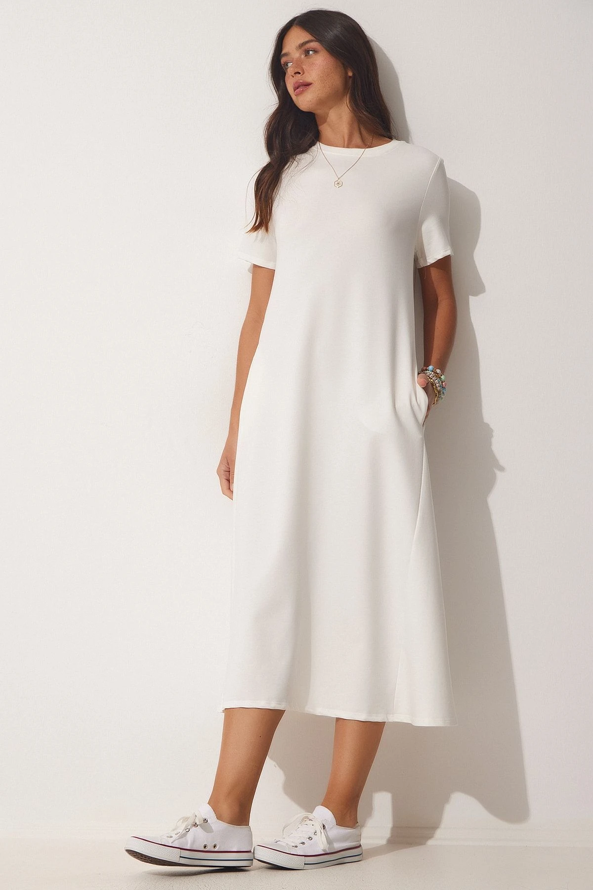 Happiness İstanbul Kleid - Ecru - A-Linie Damen Kleider 727835364 5 Happiness İstanbul Kleid - Ecru - A-Linie Damen Kleider 727835364 – Bild 3