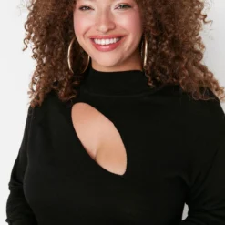 Trendyol Curve Große Größen In Kleid - Schwarz - Shift Damen Kleider 302217302 -Deutschland Lady Echt Verkaufs-Shop 4 org zoom 306