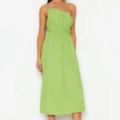 Trendyol Collection Kleid - Khaki - A-Linie Damen Kleider 633106801 -Deutschland Lady Echt Verkaufs-Shop 4 org zoom 318