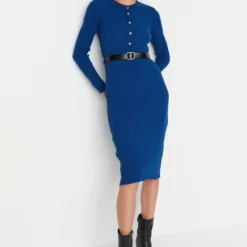 Trendyol Collection Kleid - Blau - Basic Damen Kleider 258470433 -Deutschland Lady Echt Verkaufs-Shop 4 org zoom 327