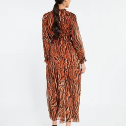 Faina Kleid - Orange - Basic Damen Kleider 682694004 -Deutschland Lady Echt Verkaufs-Shop 4 org zoom 334