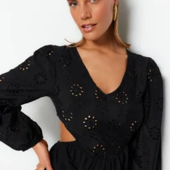 Trendyol Collection Kleid - Schwarz - Smock-Kleid Damen Kleider 468510369 -Deutschland Lady Echt Verkaufs-Shop 4 org zoom 364