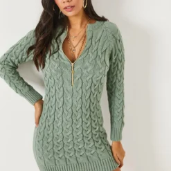 Olalook Kleid - Grün - Strickkleid Damen Kleider 646046237 -Deutschland Lady Echt Verkaufs-Shop 4 org zoom 366