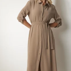 Happiness İstanbul Kleid - Braun - A-Linie Damen Kleider 751545173 -Deutschland Lady Echt Verkaufs-Shop 4 org zoom 370