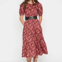 Trendyol Collection Kleid - Bordeaux - Skater Damen Kleider 195863189 -Deutschland Lady Echt Verkaufs-Shop 4 org zoom 380