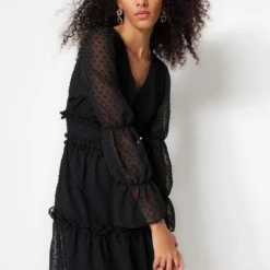 Trendyol Collection Kleid - Schwarz - Skater Damen Kleider 443749255 -Deutschland Lady Echt Verkaufs-Shop 4 org zoom 388