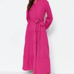 TRENDYOL MODEST Kleid - Rosa - Basic Damen Kleider 655859243 -Deutschland Lady Echt Verkaufs-Shop 4 org zoom 390