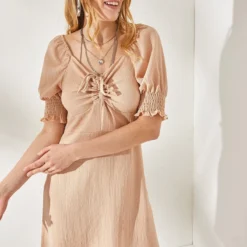 Olalook Kleid - Beige - Basic Damen Kleider 675112499 -Deutschland Lady Echt Verkaufs-Shop 4 org zoom 404