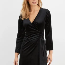 Cool & Sexy Kleid - Schwarz - Wickelschnitt Damen Kleider 207190161 -Deutschland Lady Echt Verkaufs-Shop 4 org zoom 409