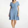 USHA Kleid - Blau - Basic Damen Kleider 687884979