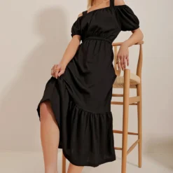 Trend Alaçatı Stili Kleid - Schwarz - A-Linie Damen Kleider 704795593 -Deutschland Lady Echt Verkaufs-Shop 4 org zoom 76