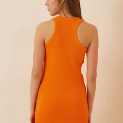 Happiness İstanbul Kleid - Orange - Bodycon Damen Kleider 268498523 -Deutschland Lady Echt Verkaufs-Shop 4 org zoom 95