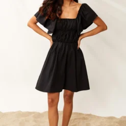 Cool & Sexy Kleid - Schwarz - A-Linie Damen Kleider 322158735 -Deutschland Lady Echt Verkaufs-Shop 59 org zoom