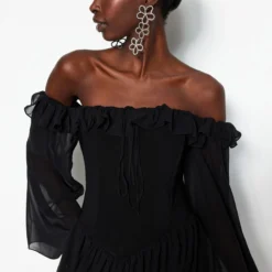 Trendyol Collection Kleid - Schwarz - Skater Damen Kleider 363220019 -Deutschland Lady Echt Verkaufs-Shop 5 org zoom 10