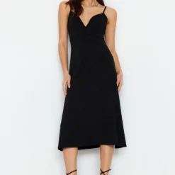 Trendyol Collection Kleid - Schwarz - A-Linie Damen Kleider 640493451 -Deutschland Lady Echt Verkaufs-Shop 5 org zoom 2