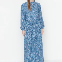 TRENDYOL MODEST Kleid - Blau - Basic Damen Kleider 245339923 -Deutschland Lady Echt Verkaufs-Shop 5 org zoom 27