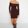 Trendyol Collection Kleid - Braun - Bodycon Damen Kleider 721229404 -Deutschland Lady Echt Verkaufs-Shop 5 org zoom 50