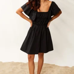 Cool & Sexy Kleid - Schwarz - A-Linie Damen Kleider 322158735 -Deutschland Lady Echt Verkaufs-Shop 60 org zoom