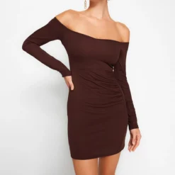 Trendyol Collection Kleid - Braun - Bodycon Damen Kleider 721229404 -Deutschland Lady Echt Verkaufs-Shop 6 org zoom 22