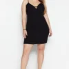 Trendyol Curve Große Größen In Kleid - Schwarz - Skater Damen Kleider 379922658 -Deutschland Lady Echt Verkaufs-Shop 6 org zoom 3