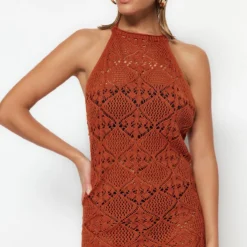 Trendyol Collection Kleid - Braun - Bodycon Damen Kleider 467685023 -Deutschland Lady Echt Verkaufs-Shop 7 org zoom 14